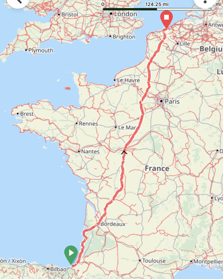 France, Belgium, NL End to End 2023 – Day 5: Lit-et-Mixe to Biscarrosse Plage – 83.2k, 957m&nbsp;climbed